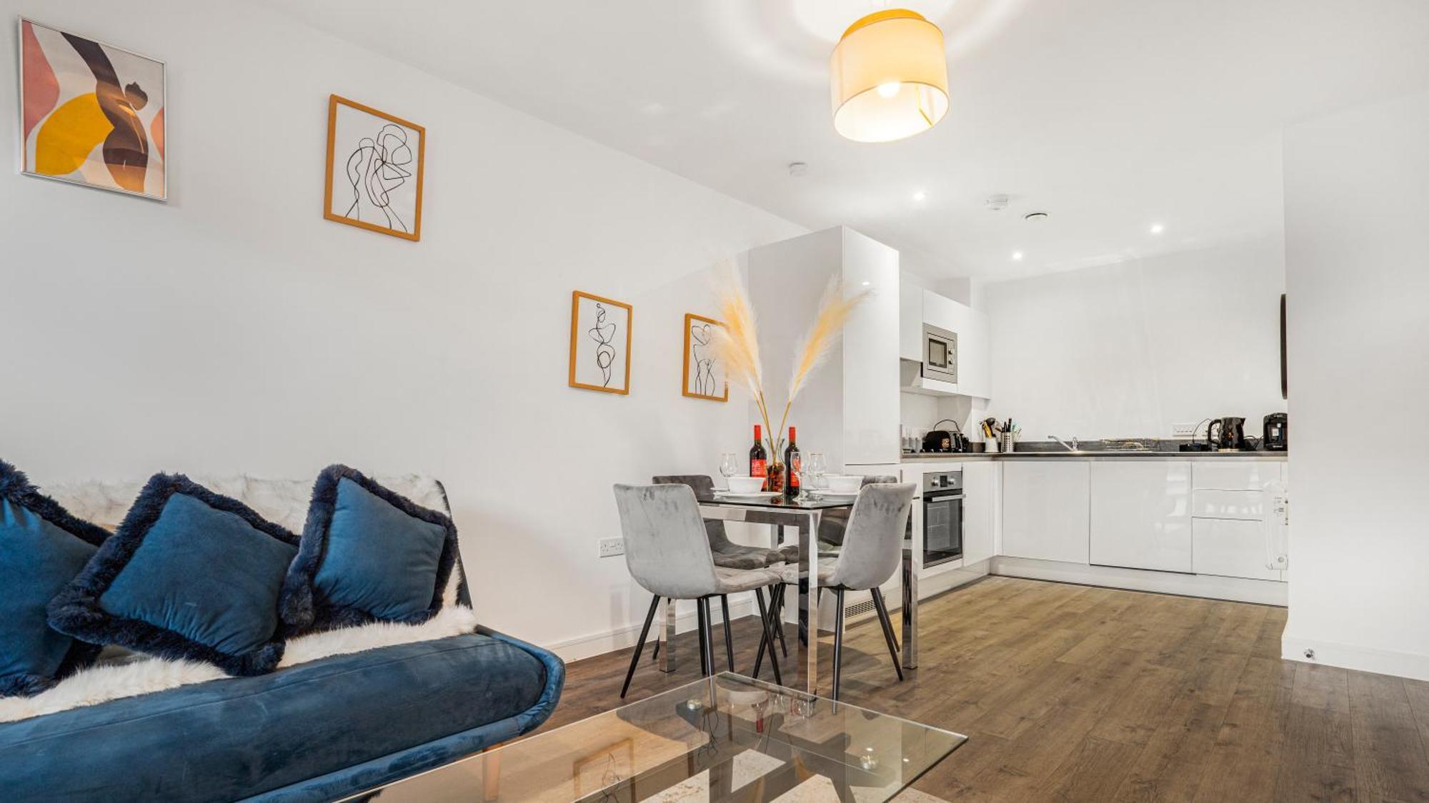 バーミンガムOceanic Bliss: 2 Bed 2 Bath + Free Park + Netflixアパートメント エクステリア 写真