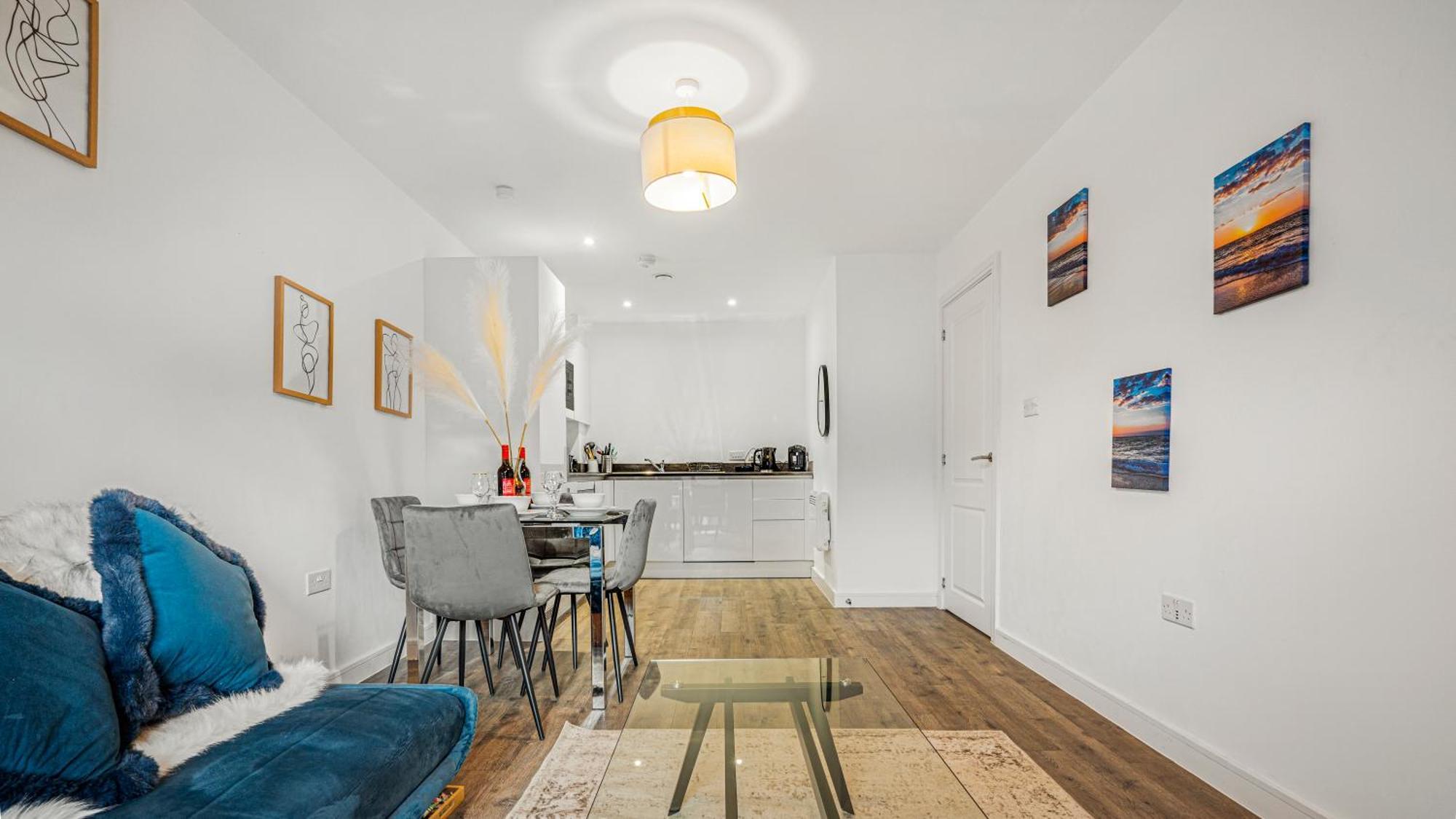 バーミンガムOceanic Bliss: 2 Bed 2 Bath + Free Park + Netflixアパートメント エクステリア 写真